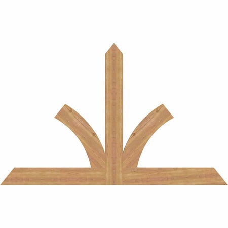 Ekena Millwork Richland Timber Gable Bracket, Western Red Cedar, 72"W x 45"H x 1 1/2"D x 5 1/2"F, 15/12 Pitch GBW072X45X0206RIC00SWR